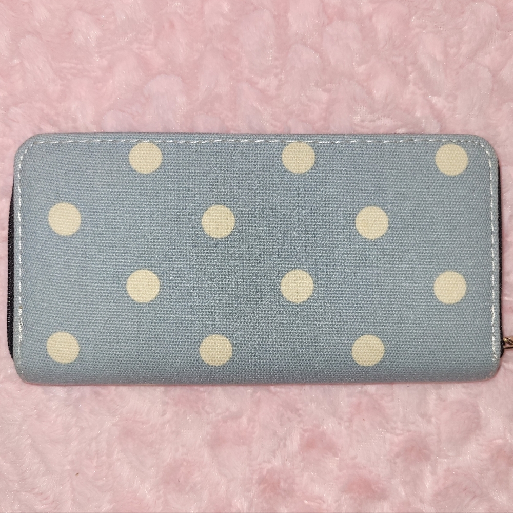 Canvas Wallet- Polka-Dot - Picture 3 of 16